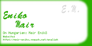 eniko mair business card